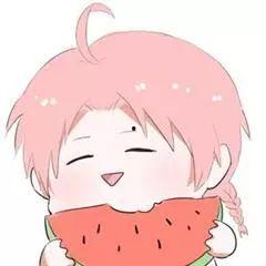 网红吃瓜头像卡通版男生,萌态可掬的瓜界新宠